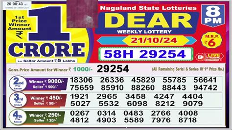 DEAR LOTTERY RESULT LIVE SAMBAD TODAY EVENING 8 .